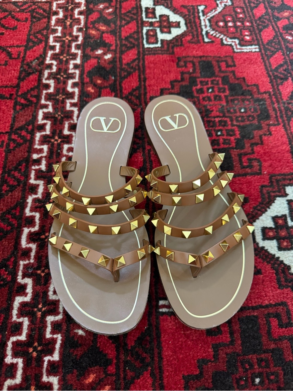 Valentino Rockstud Flat Sandals 38 - Picture 6 of 6